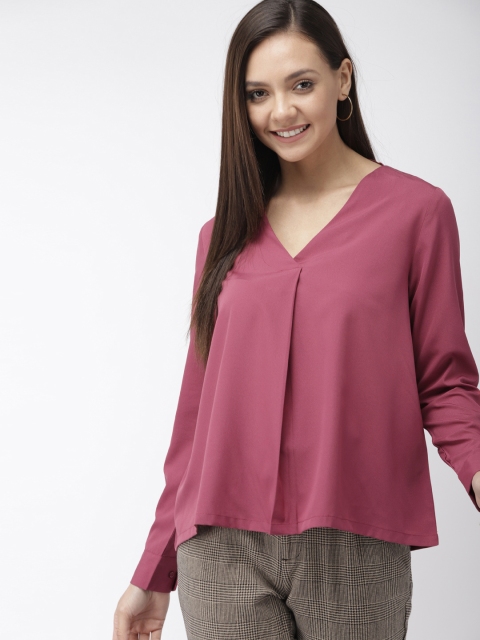 

Mast & Harbour Women Mauve Solid Top