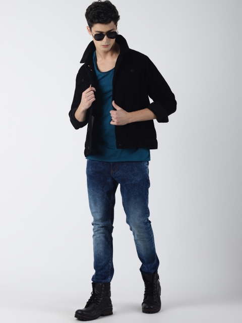 

Blue Saint Men Black Solid Tailored Jacket