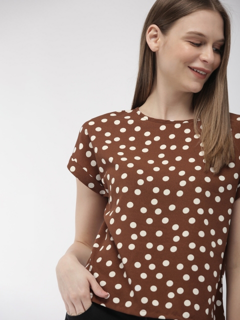 

Mast & Harbour Women Brown Printed Top