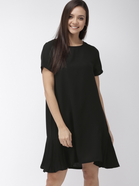 

Mast & Harbour Women Solid Black A-Line Dress
