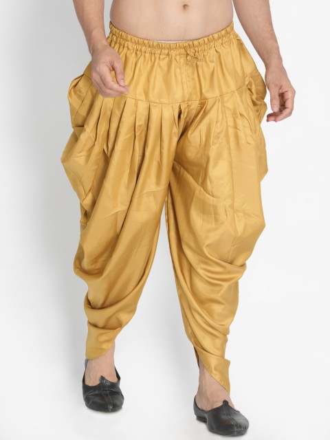 

VASTRAMAY Men Gold-Toned Solid Dhoti Pants