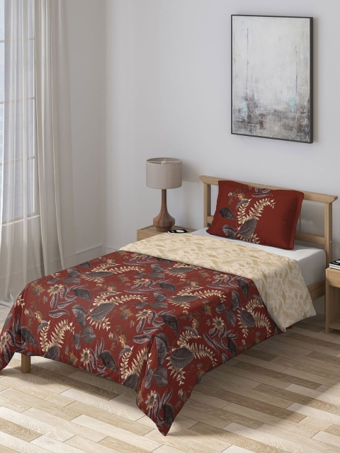 

DDecor Burgundy Ethnic Motifs Summer 150 GSM Single Bed Comforter