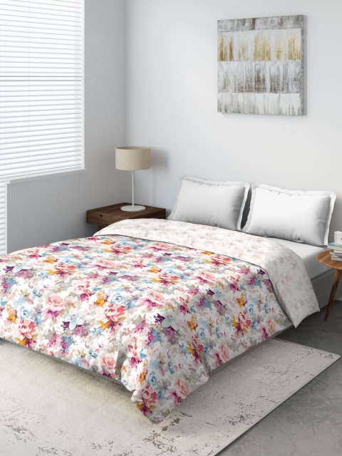 

DDecor Multicoloured Floral Summer 150 GSM Double Bed Comforter, Multi