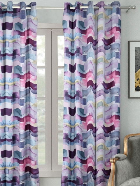 

HOUZZCODE Multicoloured Single Room Darkening Window Curtain, Multi