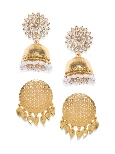 

Zaveri Pearls Set of 2 Gold-Plated Earrings