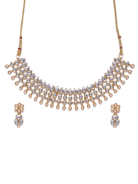 

Zaveri Pearls Women Gold-Toned & White Traditional Jewellery Set