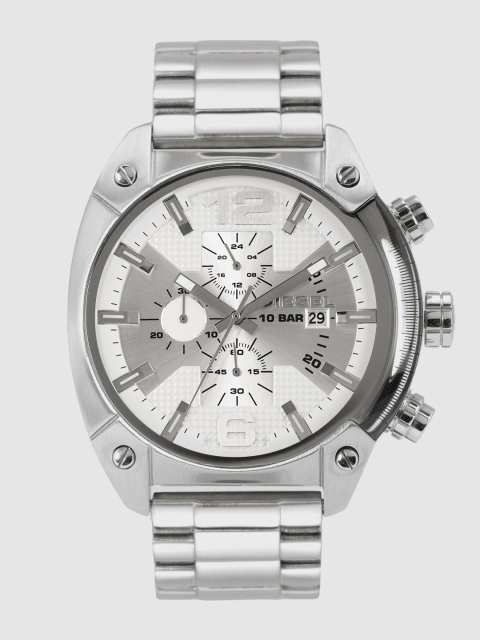 

DIESEL Men Silver-Toned Factory Serviced Analogue Watch DZ4203_FSS