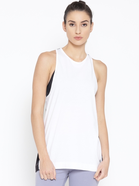

SATVA Women White Solid Styled Back Top
