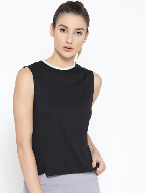 

SATVA Women Black Solid Styled Back Top