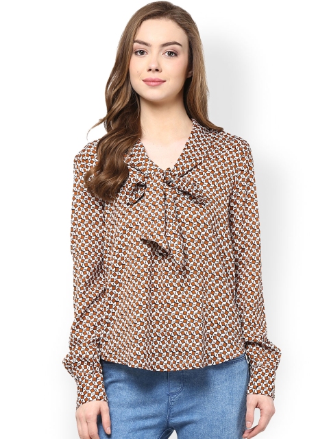 

Hapuka Brown Printed Top