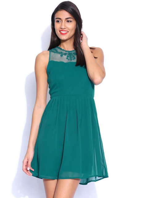 

ONLY Teal Green Fit & Flare Dress