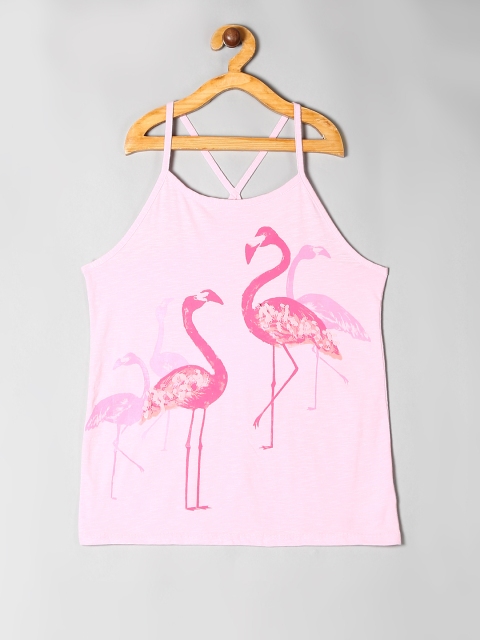 

GAP Girls Pink Printed Pure Cotton Top