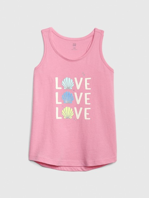 

GAP Girls Pink Printed Pure Cotton Top