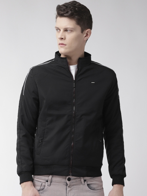 

Fort Collins Men Black Solid Bomber Jacket