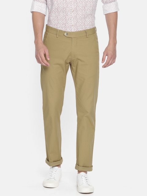 

Peter England Casuals Men Khaki Slim Fit Solid Chinos