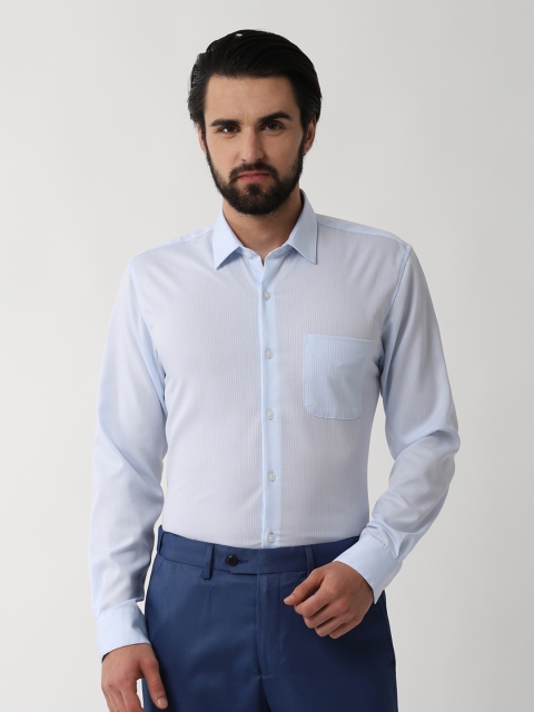

Peter England Men Blue Slim Fit Striped Formal Shirt