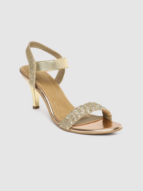 

Inc 5 Women Gold-Toned Embellished Sandals