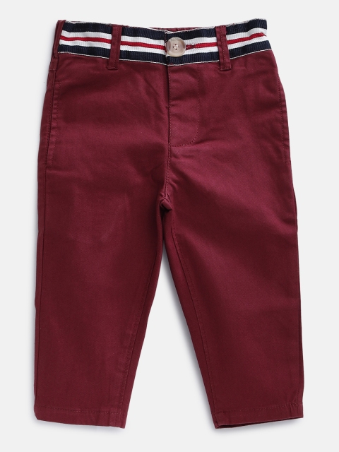 

Nauti Nati Boys Burgundy Regular Fit Solid Trousers