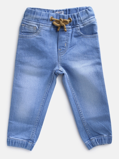 

Nauti Nati Boys Blue Regular Fit Washed Denim Joggers