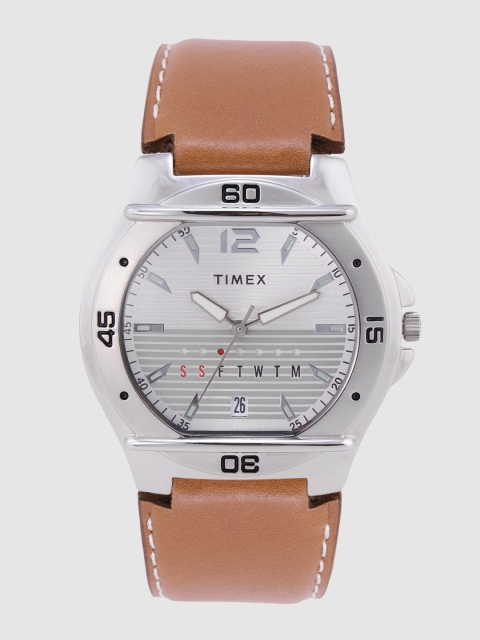 

Timex Men Silver-Toned Analogue Watch TW000EL10