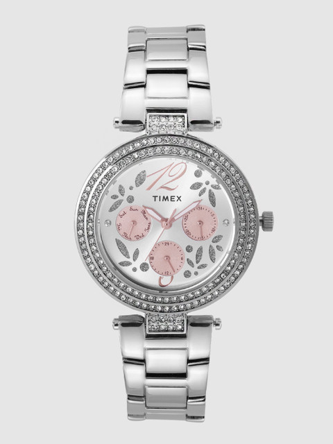 

Timex Women Silver-Toned Textured Analogue Watch TWEL12001