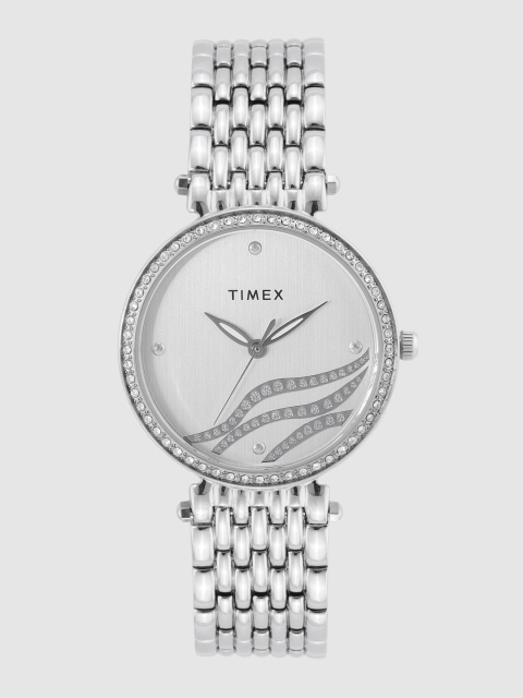 

Timex Women Silver-Toned Textured Analogue Watch TW0TL9600