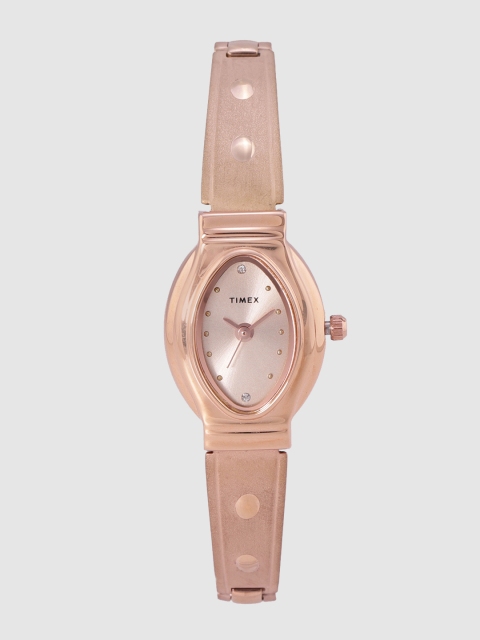 

Timex Women Rose Gold-Toned Analogue Watch TW000JW27