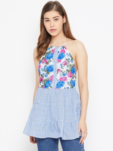 

LA LOFT Blue & Pink Printed Tunic
