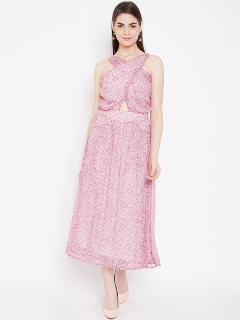 

LA LOFT Women Pink Printed Maxi Dress