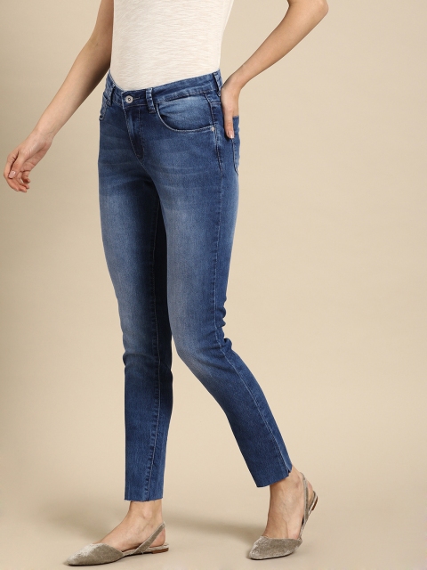 

ether Women Blue Skinny Fit Mid-Rise Clean Look Stretchable Jeans