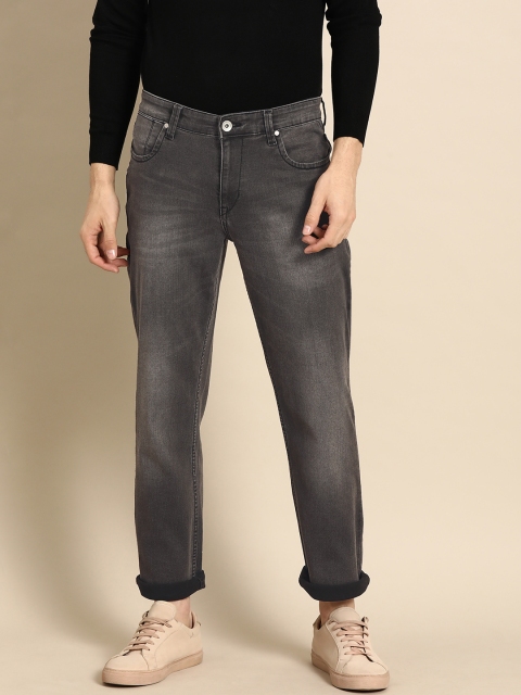 

ether Men Grey Slim Fit Mid-Rise Clean Look Stretchable Jeans