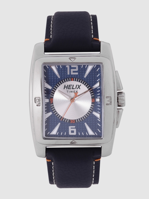 

Helix Men Navy Blue Textured Analogue Watch TW030HG00