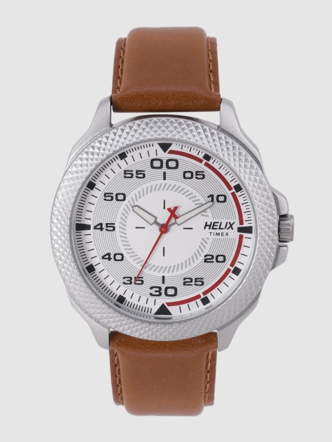 

Helix Men White & Silver-Toned Analogue Watch TW034HG01