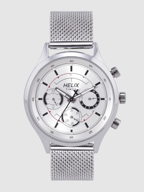 

Helix Men Silver-Toned Analogue Watch TW003HG25