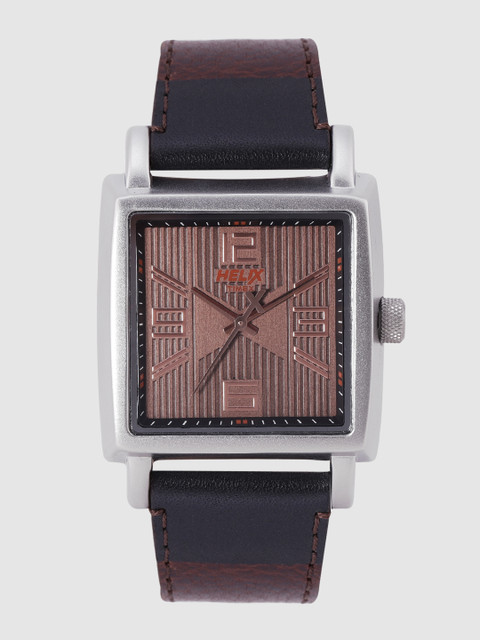

Helix Men Bronze-Toned Textured Analogue Watch TW026HG07