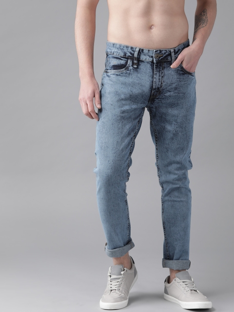 

Roadster Men Blue Skinny Fit Mid-Rise Low Distress Stretchable Jeans