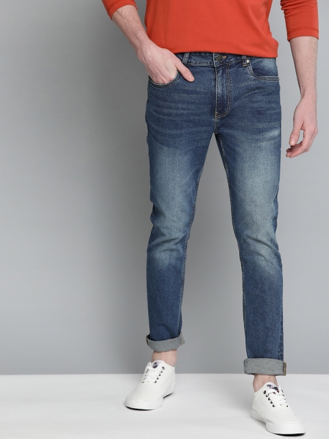 

Mast & Harbour Men Navy Blue Skinny Fit Mid-Rise Clean Look Stretchable Jeans