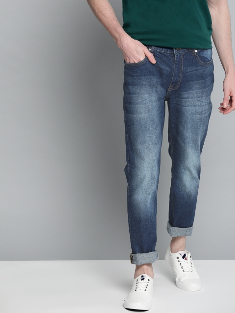 

Mast & Harbour Men Navy Blue Skinny Fit Mid-Rise Clean Look Stretchable Jeans