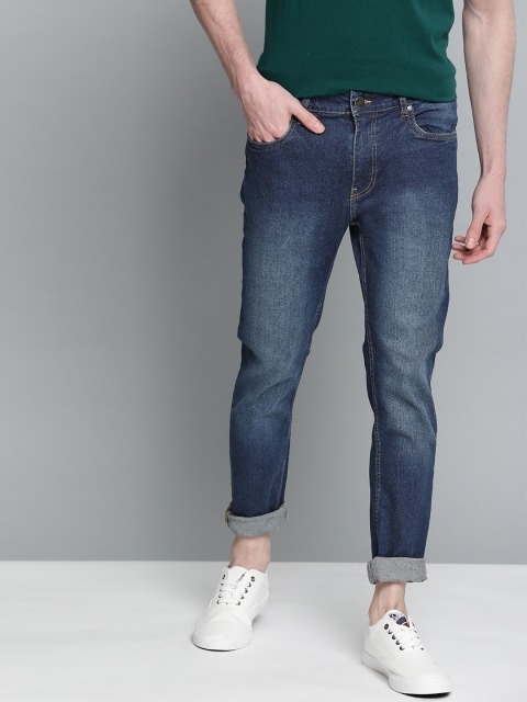 

Mast & Harbour Men Navy Blue Skinny Fit Mid-Rise Clean Look Stretchable Jeans
