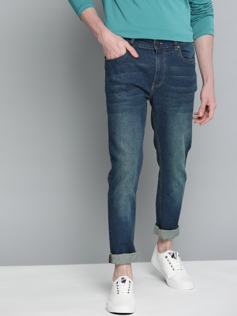 

Mast & Harbour Men Navy Blue Skinny Fit Mid-Rise Clean Look Stretchable Jeans