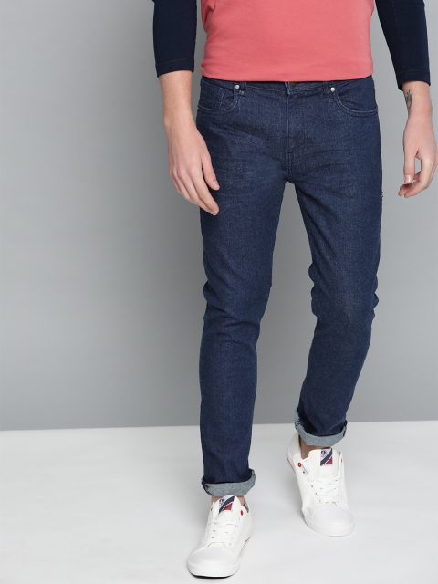 

Mast & Harbour Men Navy Blue Skinny Fit Mid-Rise Clean Look Stretchable Jeans