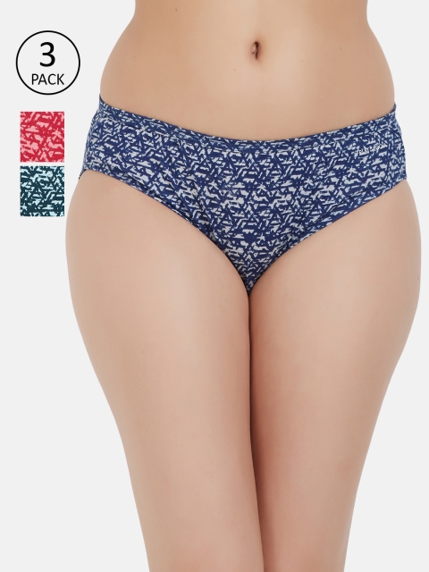 

Fruit of the loom Women Pack of 3 Printed Bikini Briefs FBKP01-3P-DA1P4, Pink