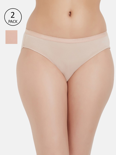 

Fruit of the loom Women Pack of 2 Solid Bikini Briefs FBKS02-2P-LA2S9, Beige