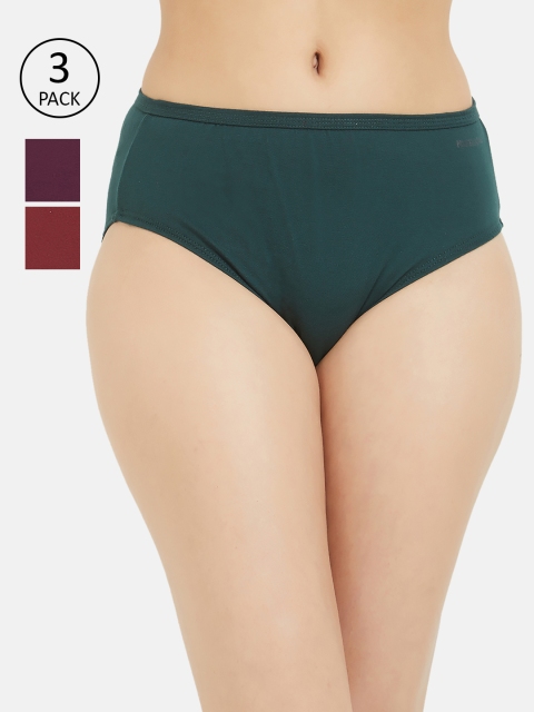 

Fruit of the loom Women Pack of 3 Solid Hipster Briefs FHPS01-3P-DA2S9, Maroon