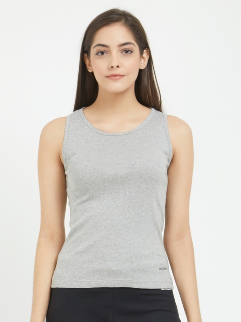 

Fruit of the loom Women Grey Solid Tank Top, Grey melange