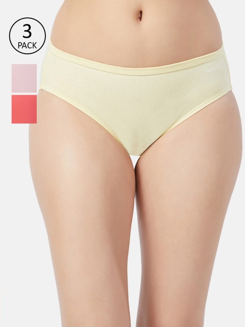 

Fruit of the loom Women Pack of 3 Solid Bikini Briefs FBKS01-3P-LA2S7, Pink