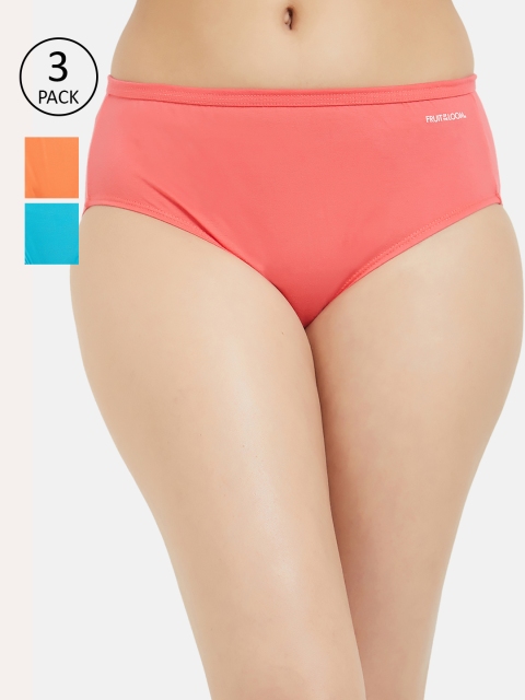

Fruit of the loom Women Pack of 3 Solid Hipster Briefs FHPS01-3P-LA2S6, Turquoise blue