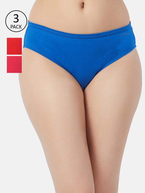 

Fruit of the loom Women Pack of 3 Solid Bikini Briefs FBKS01-3P-DA1S10, Pink
