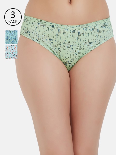 

Fruit of the loom Women Pack of 3 Printed Bikini Briefs FBKP01-3P-LA1P1, Blue