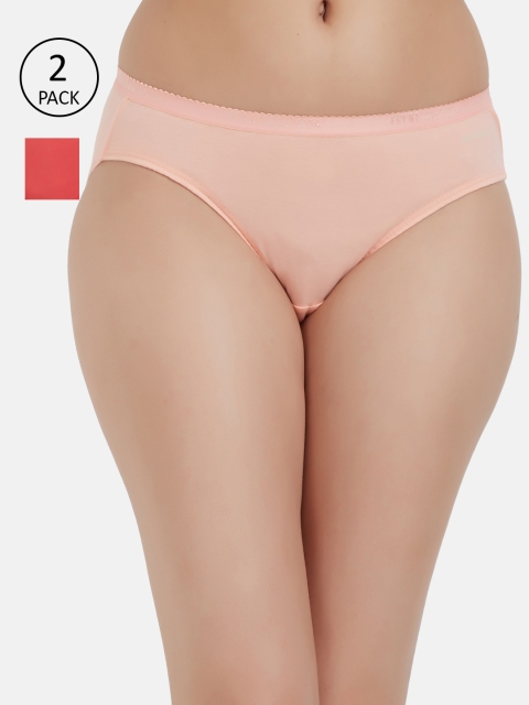 

Fruit of the loom Women Pack of 2 Solid Hipster Briefs FBKS02-2P-LA2S8, Coral